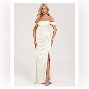 JJs House Strapless Cream Gown